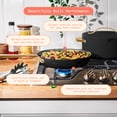 thumbnail image 3 of Beautiful 18-Piece Ceramic Nonstick Cookware Set, Pots & Pans with Strainer Lids & Kitchen Utensils, Black Sesame by Drew Barrymore, 3 of 24