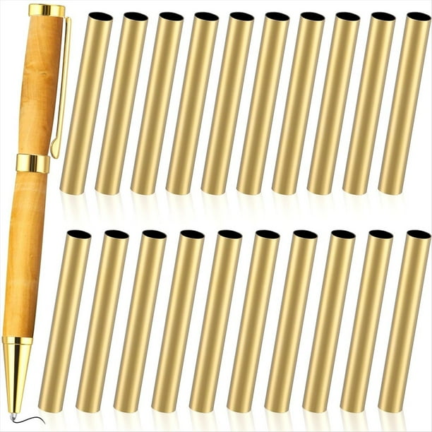 40 Bolígrafos Delgados de 7 mm, de Latón, para Transferencia de Bolígrafos, Accesorios de Repuesto para Hacer Bolígrafos Tú Mismo, Suministros de Oficina, Regalos para Amigos.