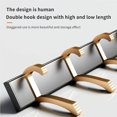 thumbnail image 4 of Injueey Bathroom Wall Hanger Black Golden Aluminum Storage Coat Towel Hat Door Rack Clothes Punch-free for Bedroom Porch Juegos de accesorios de baño, 4 of 6