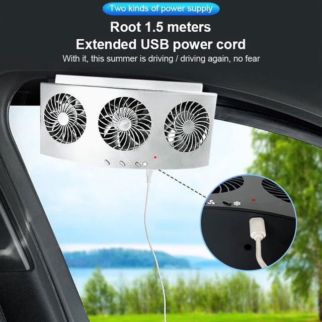Auto Interior Radiador USB 5V Car Air Cooler Ventilador de ventilación para Office Car Home DQrwqpou Accesorios para autos y motos