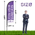 thumbnail image 2 of QSUM Church Themed Swooper Flag,8.2FT Join Us&Sund Ays Advertising Feather Flag with Pole Kit, Ground Spike, Join Us&Sund Ays Signs for Businesses and Storefronts, 2 of 7