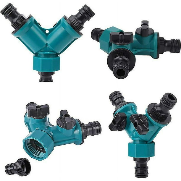 Grifo Doble Jardin Divisor De Manguera De Vías Aleación De