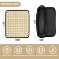 thumbnail image 4 of Hair Tool Organizer Bag with Heat Resistant Mat Removable Travel Storage Case for Hot Air Brushes Curling Irons Light Yellow and White Gingham, 4 of 8