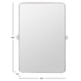 thumbnail image 5 of SAFAVIEH Delinah 24 in. x 36 in. Solid Mirror, Silver, 5 of 7