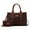 Coffee, variant on MKF Collection Women's Davina Faux Leather Tote Bag and Wallet Set, 2-Piece, Wine