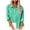 38# Cyan, variant on DENGDENG Women's Linen Shirts Summer V Neck Button Down Shirts for Women Plus Size Lapel Long Sleeve Tops Collared Gauze Tunics Blouses Army Green XL