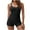 Black, variant on Efsteb Swimsuits for Women 2025 Two Piece Women's Swimsuit Tankini Set Solid Color Slim Bathing Suits Two Piece Swim Suit with High Waisted Short (Gray,S)