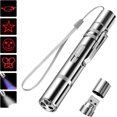 thumbnail image 2 of Juguete interactivo para gatos con función LED 7 en 1 (linterna + 5 patrones ajustables + luz ultravioleta), recargable por USB, con luz LED roja para gatos y perros, herramienta de entrenamiento., 2 of 5