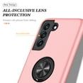 thumbnail image 7 of AIOVETEAB for Samsung Galaxy S21 Case,Silky Soft Touch Heavy Duty Protective Cover with Ring Holder Kickstand Magnetic Phone Case for Samsung Galaxy S21 (Pink), 7 of 7