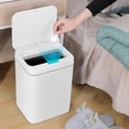 thumbnail image 1 of Bote de basura inteligente perfecl de plástico impermeable 14L Blanco, 1 of 7