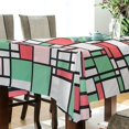 thumbnail image 5 of Yayeee Tablecloths 54" x 54" Rectangle Wrinkle Resistant Party Table Cover, Red Abstract Geometric, 5 of 8