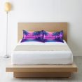 thumbnail image 6 of Yayeee Pillowcase King Size Set of 2 Satin Wrinkle Resistant Pillow Case, Purple Digital Art, 6 of 7