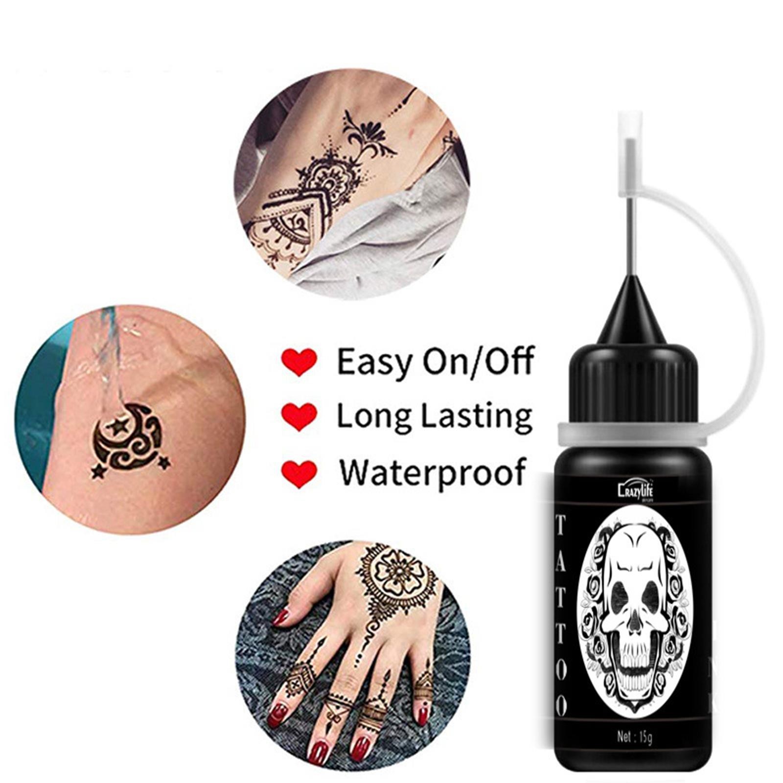 Clearance!DHALL Tattoo Temporary Kit Freehand Ink Semi Permanent Gel ...