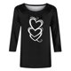 thumbnail image 5 of TaTaai Women's A 3/4 Sleeve Christmas Printed Round-neck Top Gift, 5 of 6