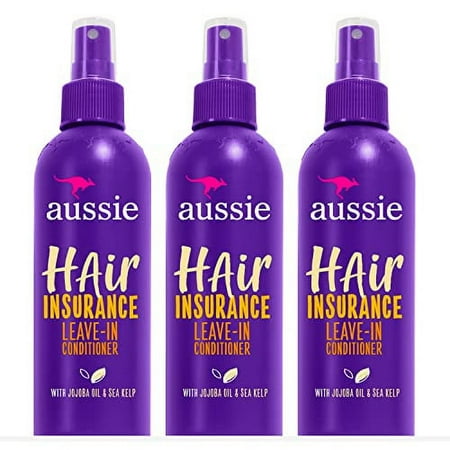 Aussie Leave In Conditioner .. Spray with Jojoba & .. Sea Kelp Hair Insurance .. 8 fl oz Triple .. Pack