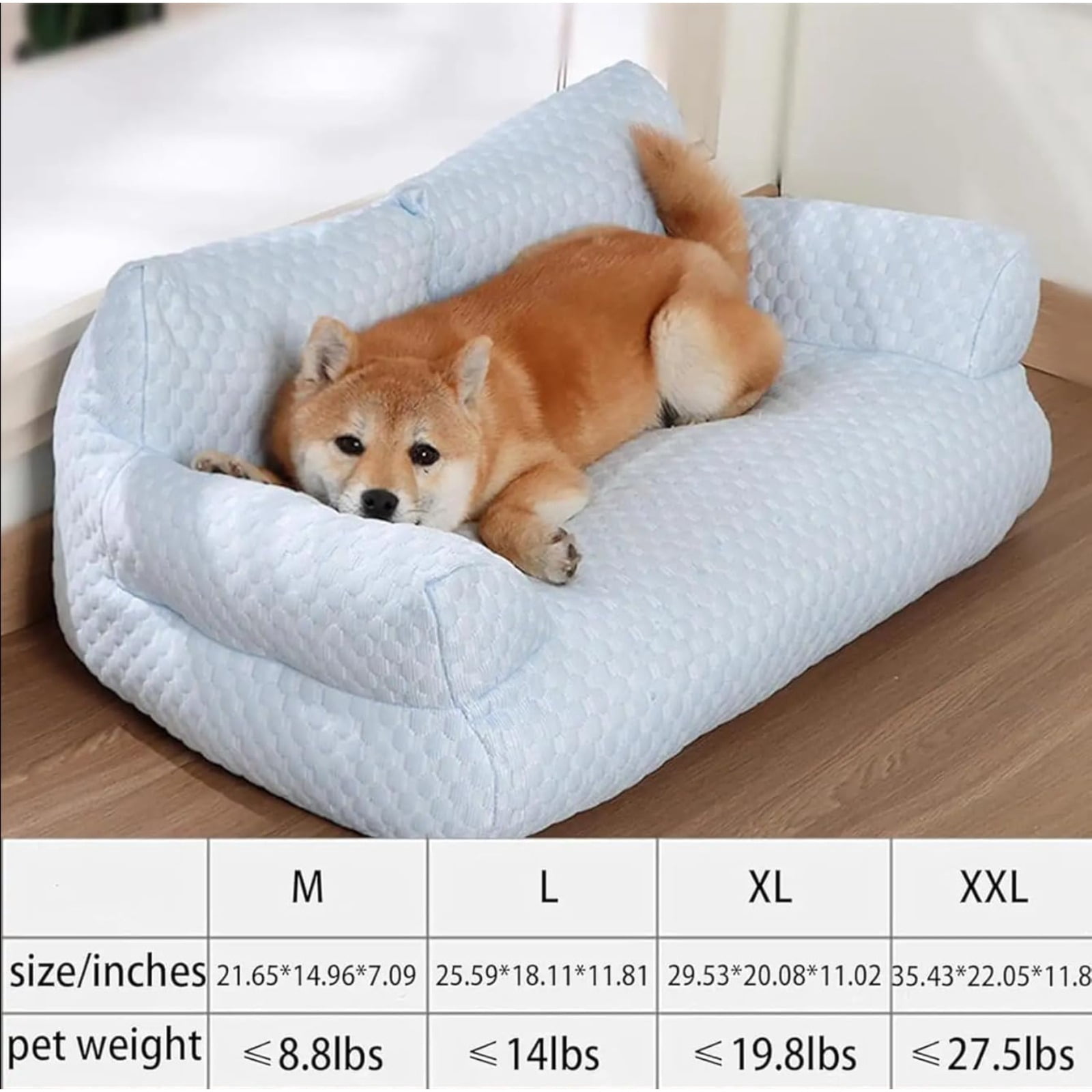 Orthopedic Dog Bed for Large Dogs – Washable Pet Couch Sofa with Ergonomic Head Support, Waterproof Liner, Non-Skid Bottom