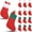Style B, variant on 12 Pcs Christmas Stockings Red Felt Stockings Bulk Xmas Tree Hanging Sock Fireplace Santa Socks Christmas Tree Hanging Ornaments for Home Decor Present Stocking Bag,Red and White,Topboutique