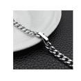 thumbnail image 3 of Collar Y Pulseras Cubana Cadena Acero Inoxidable 50+19/21cm Xtellar plateado, 3 of 4