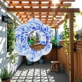 thumbnail image 6 of Zznnkj Mosaic Glass Hanging Bird Feeder, Flower Shaped Handcrafted Glass Wild Bird Feeder for Outdoor Garden, Patio, Backyard, 6 of 6