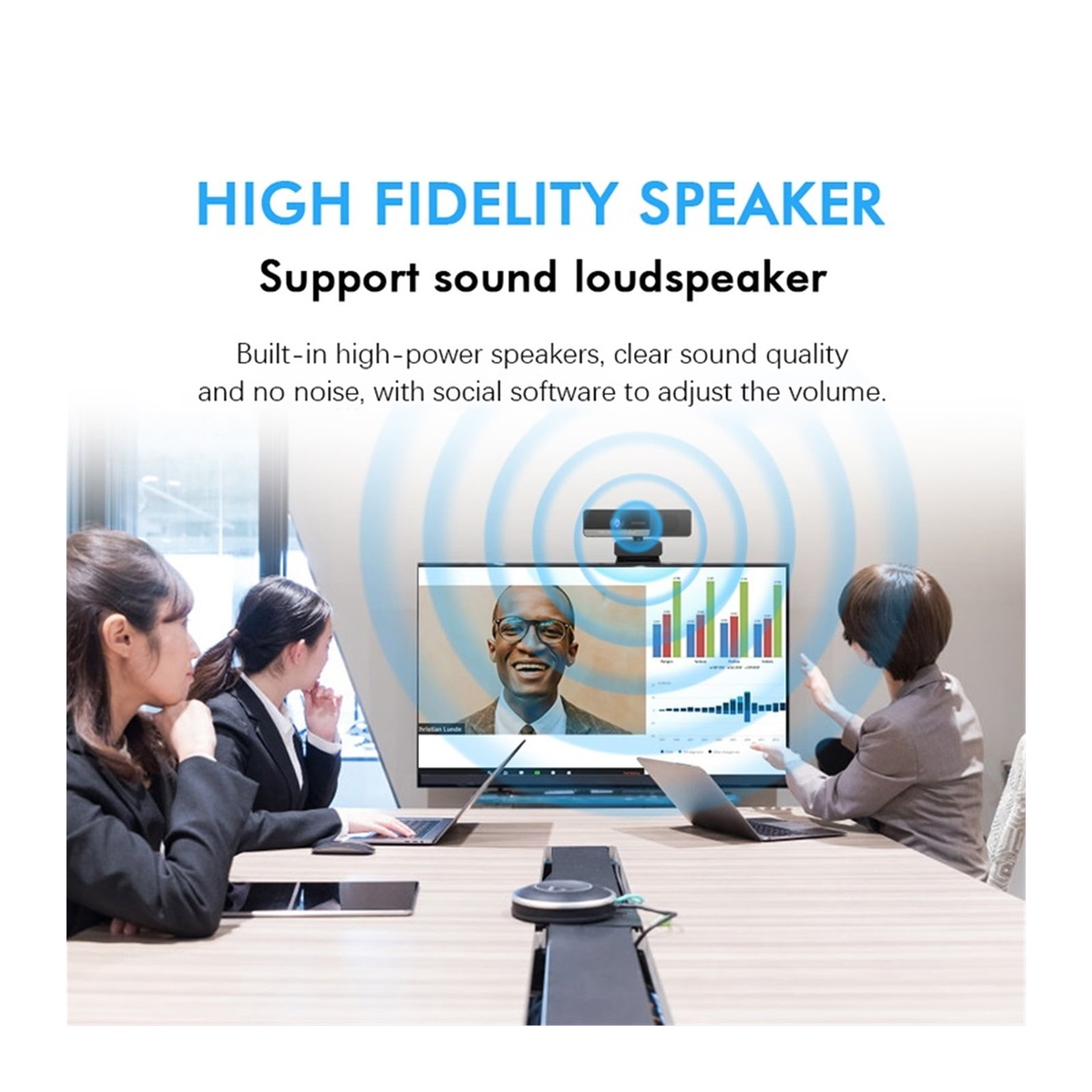 Webcam 1080P Full HD Web Camera With Speaker Microphone USB Web Cam For PC Computer Live Broadcast Laptop Mini Camera ,Full Clarity