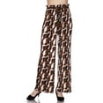 thumbnail image 1 of MixMatchy Women's Breathable Chiffon Fabric Loose Pleated Wide Leg Palazzo Pants with Ribbon Tie Elastic Band, 1 of 4