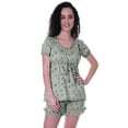 thumbnail image 1 of Moomaya Pyjama en Coton pour Femmes, Ensemble de Nuit 2 Pcs avec Shorts, Ensembles de Pyjama avec Shorts, 1 of 7
