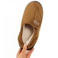 thumbnail image 3 of Zapatos para Sin Cordones Casa Hombres Cuero Gamuza Cómodo Cálido Felpa Interior/Exterior Pies Diabéticos Hinchados, 3 of 9