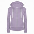 thumbnail image 4 of Towmus Lightweight Zip Up Hoodie Women Oversized Sweatshirt Long Sleeve Hooded Y2k Jacket Plus Size Fall Plain Hoodies, 4 of 4