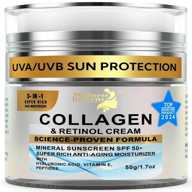 Crema hidratante Wellness Heavens Daily SPF 50 con retinol 50 ml