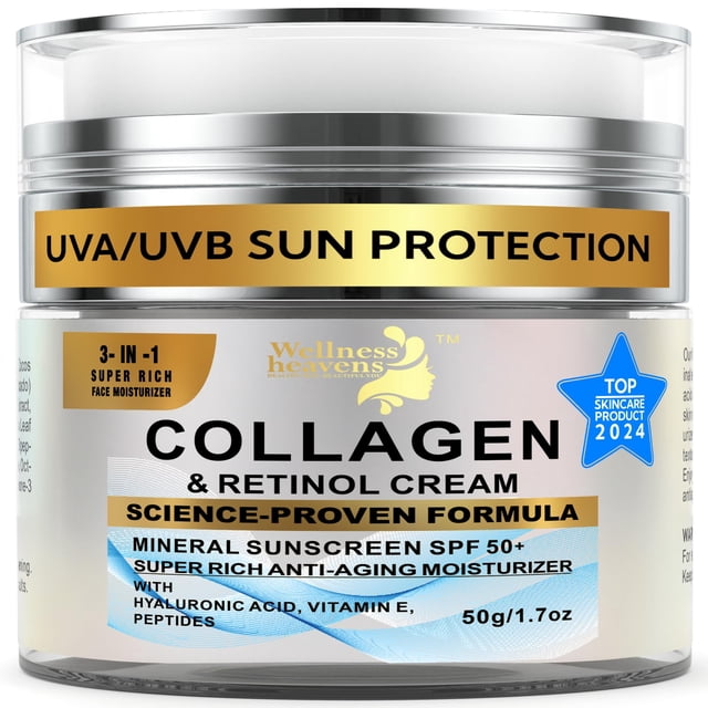 Crema hidratante Wellness Heavens Daily SPF 50 con retinol 50 ml