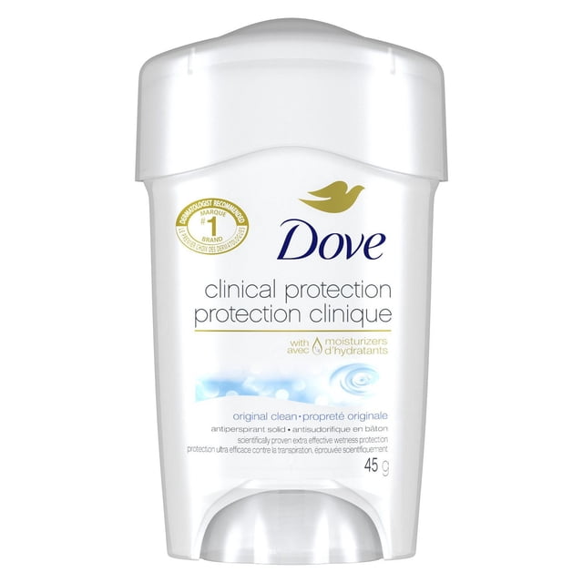 Dove Clinical Protection Antiperspirant Solid Original Clean, 45 g