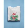 thumbnail image 3 of Tropical Flowers Flamingo Sweatshirt Women -SPIdeals Designs, Female XX-Large, 3 of 4