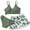 Army green, variant on WIBACKER Girls Swimsuits 3 Piece Bathing Suit Set Floral Bikini Swimwear with Cover Ups Beach Skirt 11-12 Years