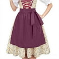 thumbnail image 3 of TFEOQRY Women's Dirndl Dress' Accessory Tie Apron Oktoberfest Carnival Party Outfit Brown, 3 of 9