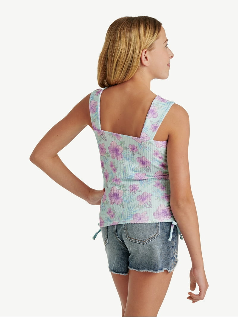 Justice Girls Cinched Floral Tank, Sizes XS - XLP - Walmart.com Justice Girls Cinched Floral Tank, Sizes XS - XLP - Walmart.com