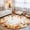 Orange, variant on Round Rugs 5Ft, Fall Thanksgiving Round Area Rug Washable Indoor Throw Carpet, Eucalyptus Leaves Floral Botanical Soft Non Slip Circle Rug for Cabinet Bathroom Home Decor Aesthetic