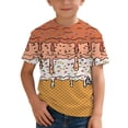 thumbnail image 3 of Hiijoy Toddler Boys Short Sleeve T Shirt Ice-Cream Print Crew Neck T-Shirt, Sizes 3-4, 3 of 5