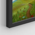 thumbnail image 5 of PixonSign Framed Canvas Print Wall Art Set - Wildflower Meadow Mountain Art - Set of 3 Forest Plant Nature Wilderness Minimalist Wall Décor for Living Room, Bedroom - 8"x10" Panels Black, 5 of 5