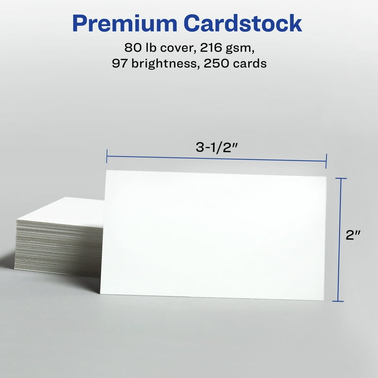 Hamilco White Cardstock Thick Paper - 8 1/2 x 11 Perforated 4 Up