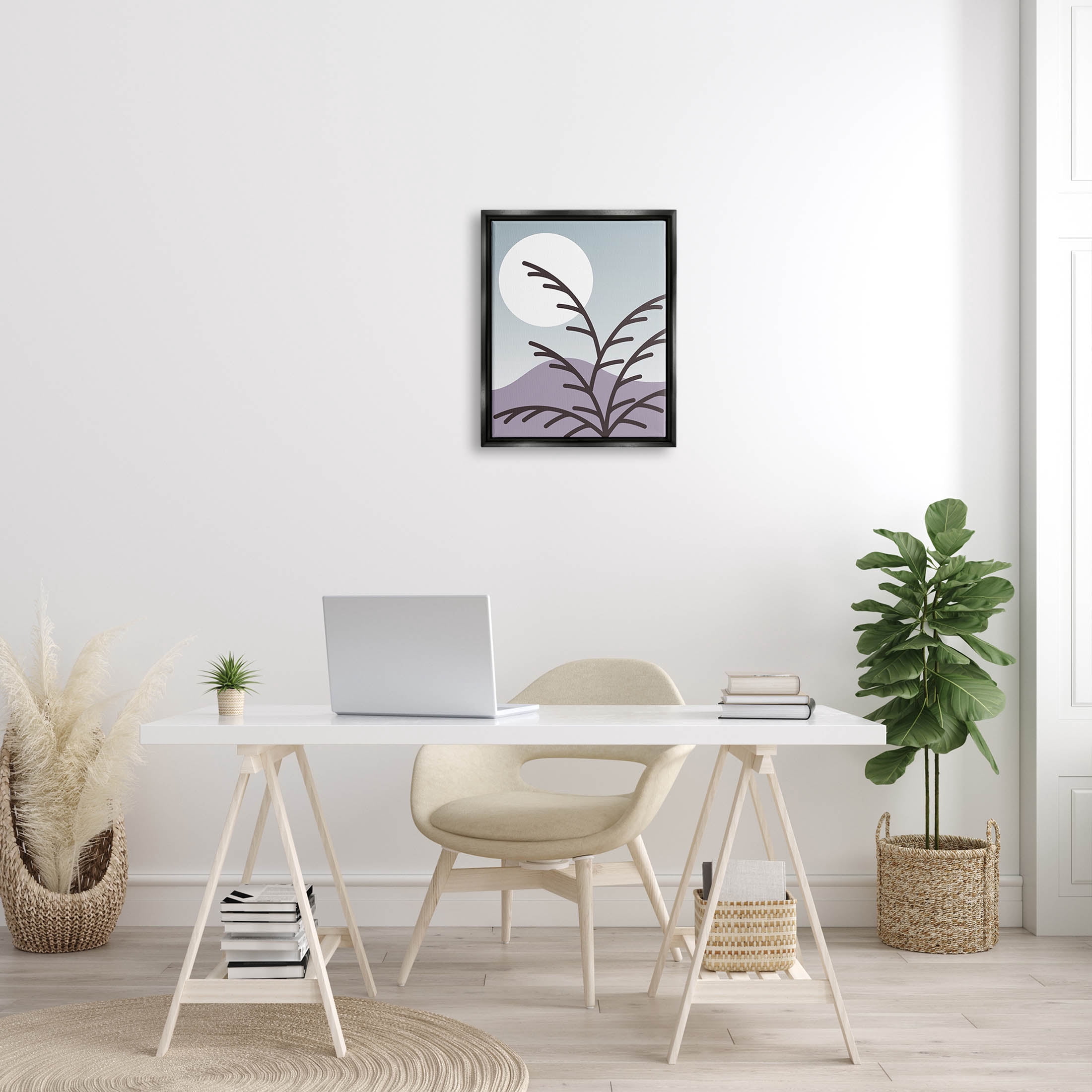 Moonlit Mountain Botanicals Botanical & Floral Graphic Art Jet Black Framed Art Print Wall Art