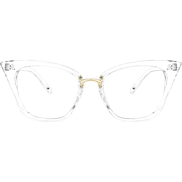 wonima44 Zeelool Cat Eye Glasses Frame for Women Clear Lens Chandrika ZOP01899