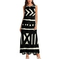 thumbnail image 2 of african mud cloth black and white Long Dress long sleeve dresses ladies dresses for special occasion womens dress Dress, 2 of 6