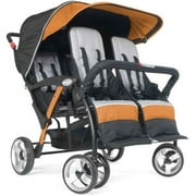 Quad 4-Seat Sport Stroller in Orange by Foundations