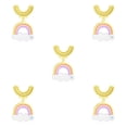 thumbnail image 3 of Inteprter Cepillo de para niños en forma de U de silicona Boca completa Cepillo de para bebés de doble cara Limpieza manual de la lengua Amarillo 5piezas Inteprter CBP186567, 3 of 6