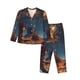 thumbnail image 1 of Fotbe Cowboy Boots Under Starry Sky Conjunto de Pijama de Manga Larga para Mujer con Estampado, Ropa de Dormir de 2 Piezas, Conjunto de Casa Suave y Cómodo con Bolsillos-XX-Large, 1 of 7