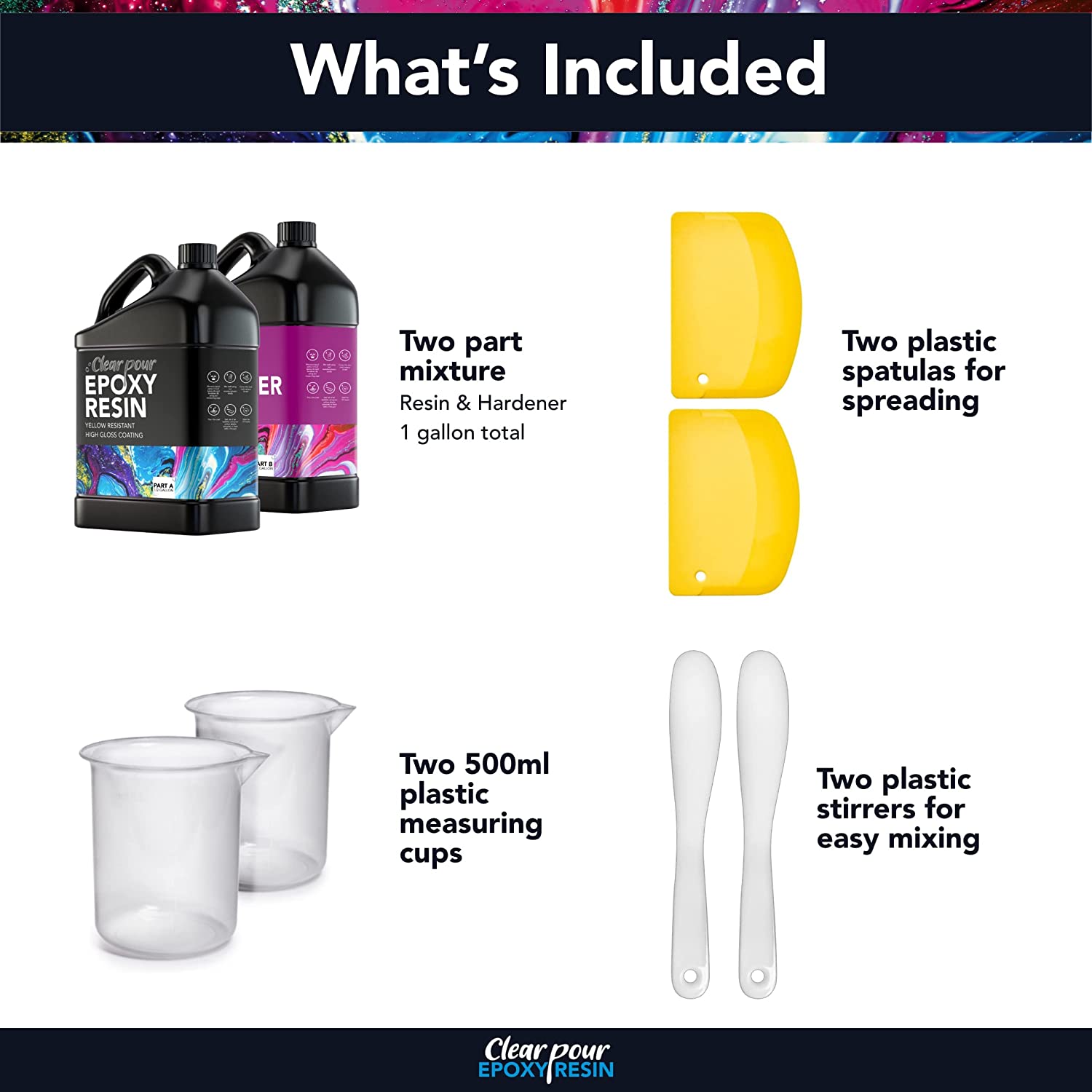 Clear Pour Epoxy Resin Kit 1 Gallon photo 4