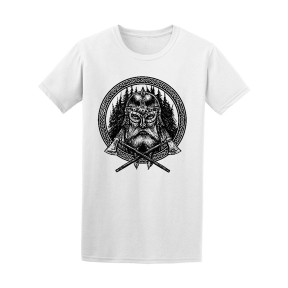 Graphic Ancient Viking Head Tee Men's -Image by Shutterstock