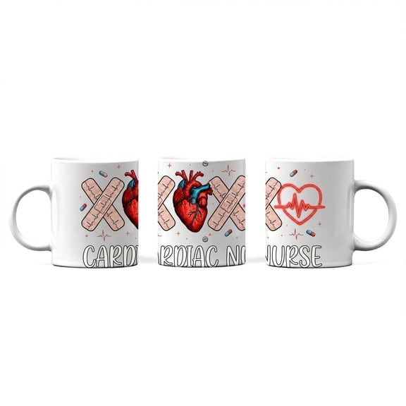 Cardiac Nurse XOXO Mug, Anatomical Heart Valentine Gift, Cardiology RN Cup
