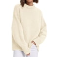 thumbnail image 2 of Suéter PRETTYGARDEN Cuello Redondo Manga Larga Tejido Cómodo XL Beige Blanco, 2 of 4