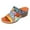 Orange, variant on Anuirheih Wedge Sandals for Women, Bohemian Slip On Open Toe Wedge Sandals with Arch Support, Summer Casual Sandals Walking Shoes(Orange）